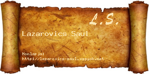 Lazarovics Saul névjegykártya